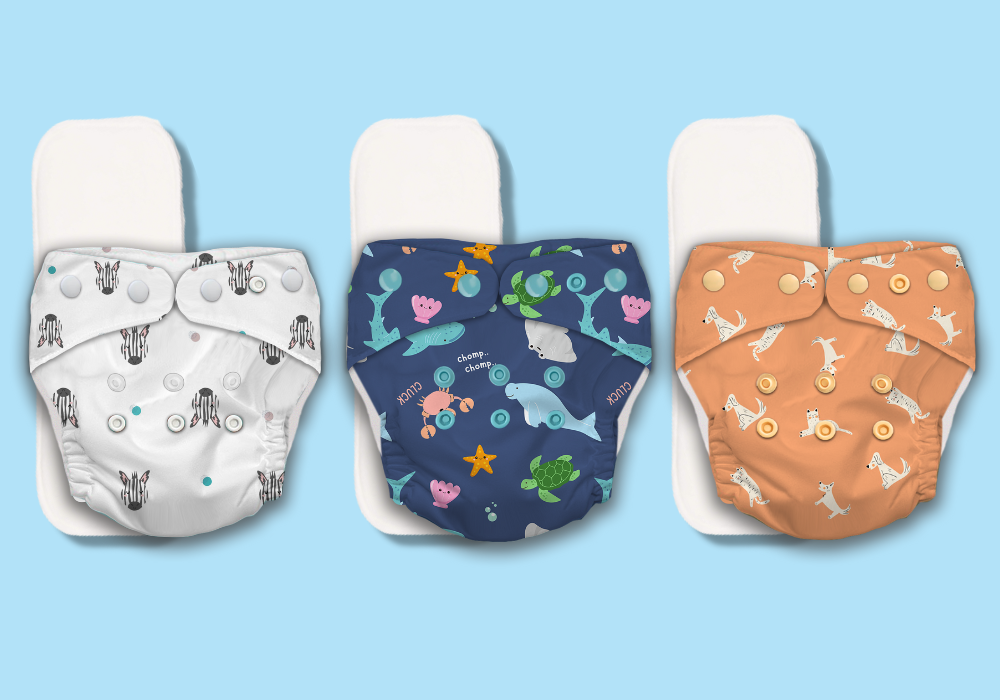 Buy 2, Get 1 - Reusable Baby Cloth Diapers – NewBoo.in